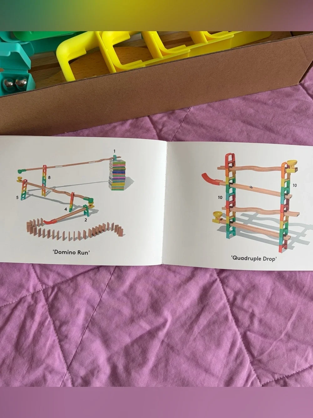 Complete Lovevery Energy In Motion Wooden Ball Ramp Marble Run toy